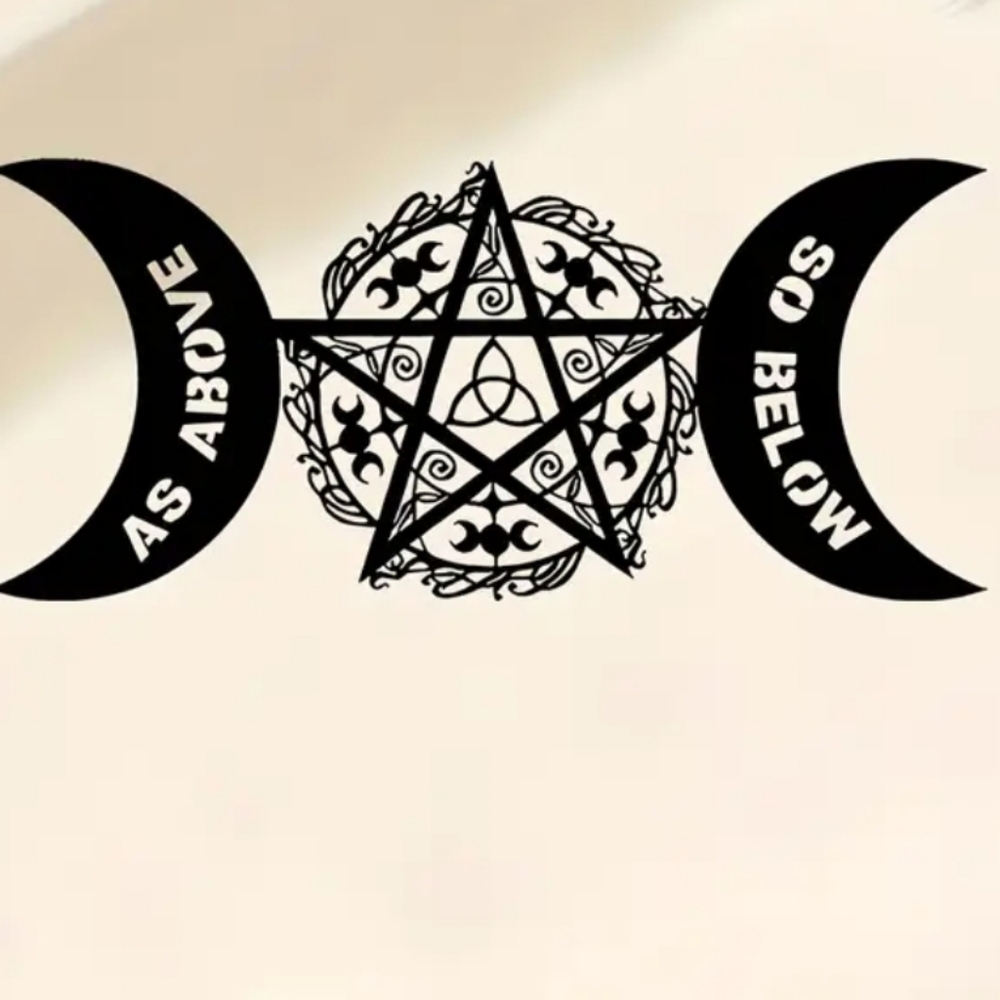 Triple Moon Goddess Metal Wall Art